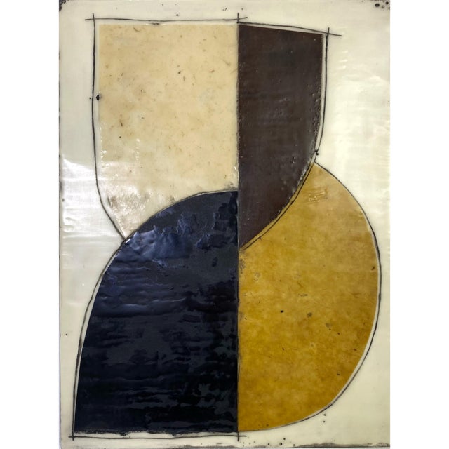 Encaustic Collage Installation - "Cavalo" by Gina Cochran - 9 Panels For Sale - Image 4 of 11