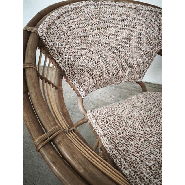 Brown Japanese Imaeda Rattan Lounge Chairs, 1960s, Set of 2 For Sale - Image 8 of 13