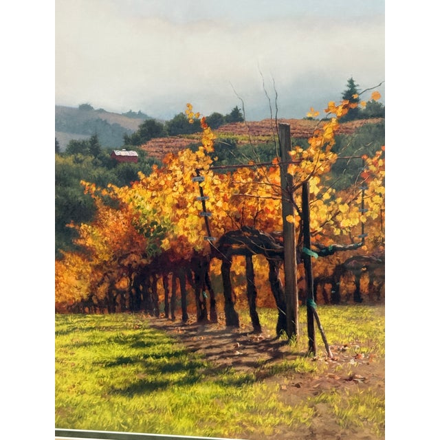 Mediterranean June Carey Fall Vineyard Limited Edition Giclée, Signed For Sale - Image 3 of 14
