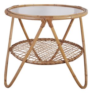 Mid-Century Modern Rattan Coffee Table by Alan Fuchs for Uluv, 1960s