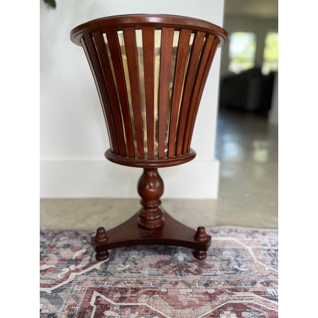 Victorian Vintage Bombay Company Mahogany Plant Stand For Sale - Image 3 of 11