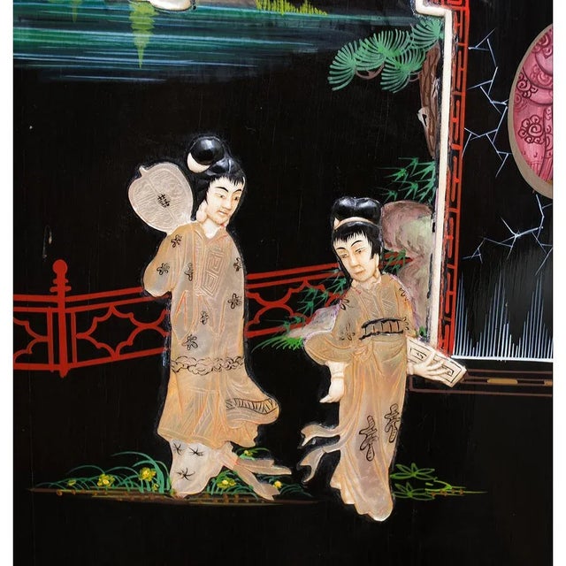 C. 1920s Fireplace Chinoiserie Coromandel Screen For Sale In Dallas - Image 6 of 13