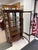 Antique Tiger Oak Curio Cabinet, 4 Shelves, Glass Door, Hand Carved Wood For Sale In New York - Image 6 of 11