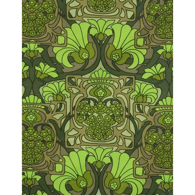 Mid-Century Green Fabric Panel by David Bartle Fandango for Heals, England, 1970s, in Very Good conditions. Designed 1970...