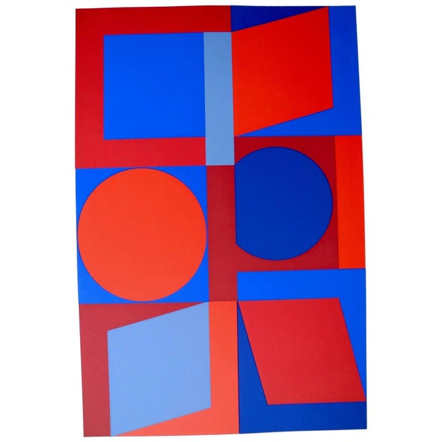 1960s Mid 20th Century Op Art Screen Print by Victor Vasarely For Sale - Image 5 of 5