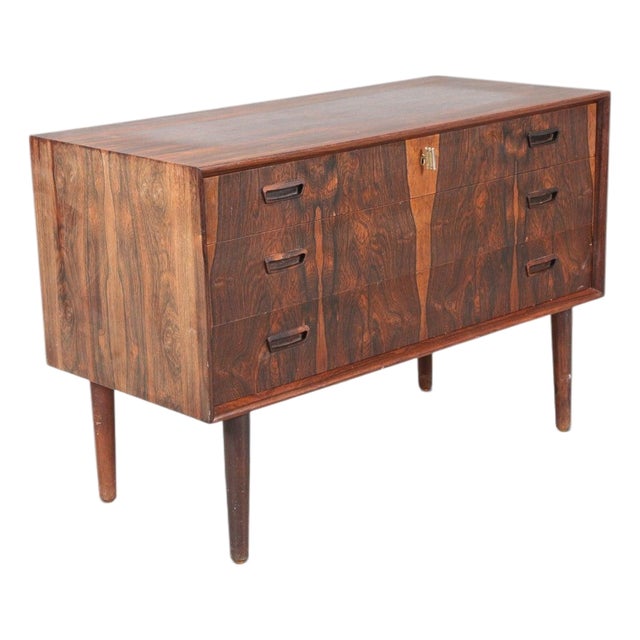 Johannes Sorth Rosewood Three Drawer Gentleman's Chest For Sale