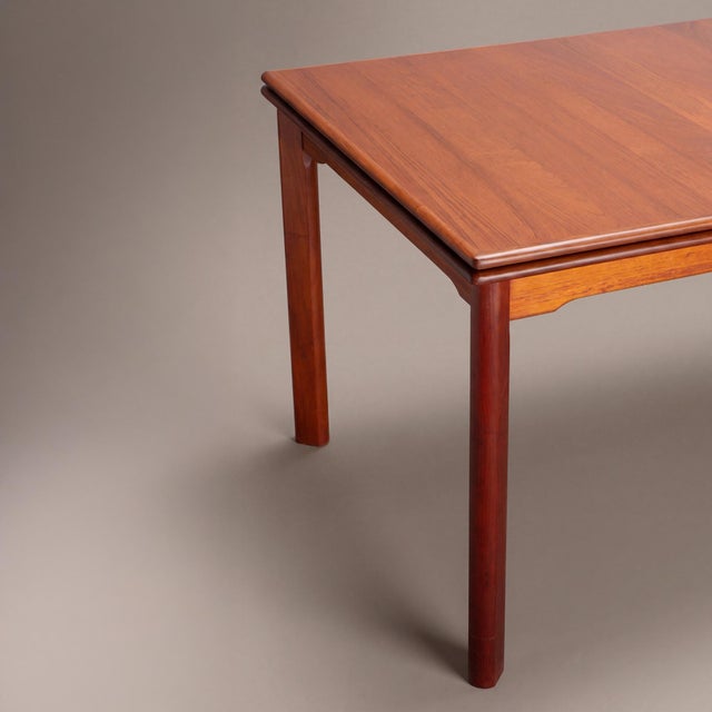 Wood Scandinavian Modern Danish Swedish Teak Extendable Dining Table For Sale - Image 7 of 9