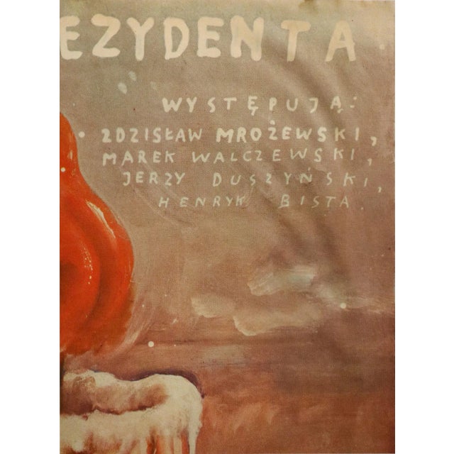 1972 Polish Movie Poster, Smierk Prezydenta (President's Smile) - Czerniawski For Sale - Image 4 of 4