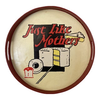 Vintage Just Like Mother’s Cake Desserts Advertising Serving Tray For Sale
