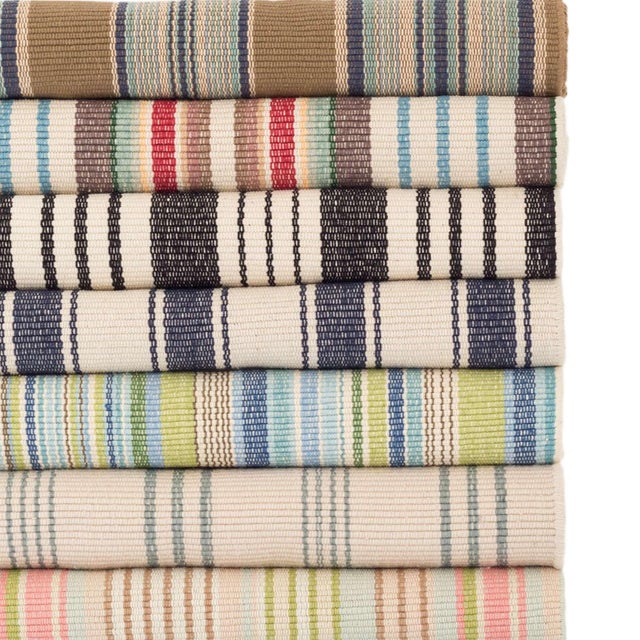 Contemporary Dash & Albert by Annie Selke Blue Heron Stripe Indoor/Outdoor Rug, 2'6" x 20' For Sale - Image 3 of 6