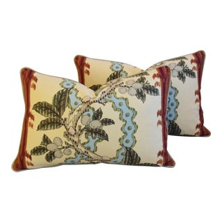 Brunschwig & Fils Josselin Feather/Down Pillows 26" X 17" - Pair For Sale