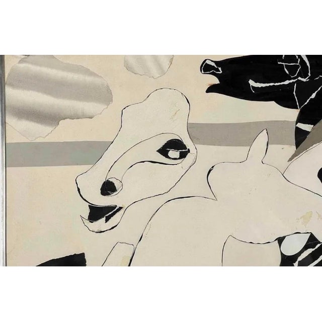 Horses and Ruins, Collage Mixed Media on Paper by Julian Edwin Levi, Rome c.1968 For Sale In San Francisco - Image 6 of 10