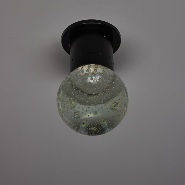 1960s Gino Sarfatti Seguso Bubble Glass Wall or Ceiling Lamp for Arteluce For Sale In Los Angeles - Image 6 of 18