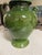 French 1980s French Pottery Terracotta Cruche Green Glaze Earthenware Planter 14in For Sale - Image 3 of 7
