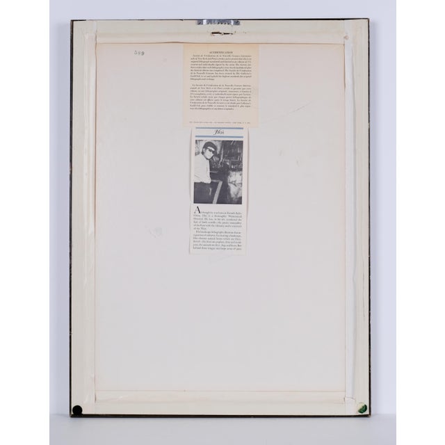 Wood Mid-Century Hoi Lebadang "Five Boats" Hand Signed & Numbered Limited Edition 95/275 Framed and Matted For Sale - Image 7 of 7