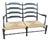 Provençal Ladder-Back Bench with Woven Rush Seats, 1880s For Sale