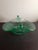1950s Vintage Uranium Glass Dual Handle Etched Decorative Bowl For Sale In Dallas - Image 6 of 8
