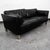 Mid Century Danish Modern Sofa Couch 2 Seat Leather Black Settee Metal Chrome Nm For Sale - Image 4 of 11