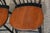 American Pair of Mid 20th Century Hitchcock Black W/ Brown Seat Gold Stenciled Fruits Harvest Dining Chairs For Sale - Image 3 of 15