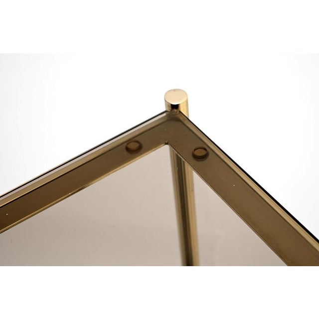 Vintage French Brass Three-Tier Corner Table, 1970s For Sale - Image 9 of 10