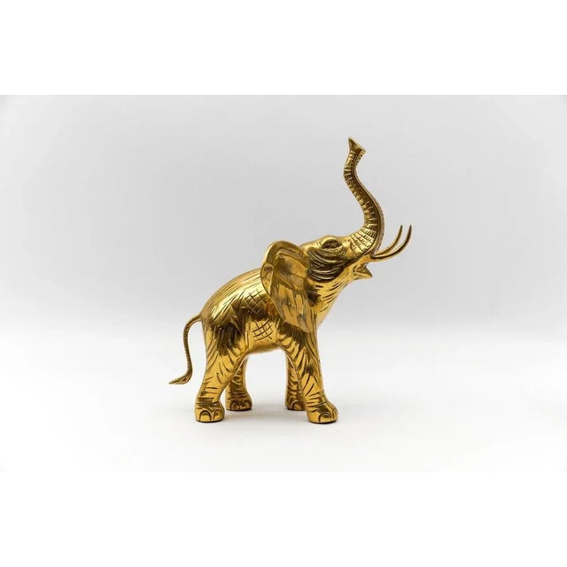 Large Mid-Century Modern Brass Elephant, 1960s For Sale - Image 9 of 9