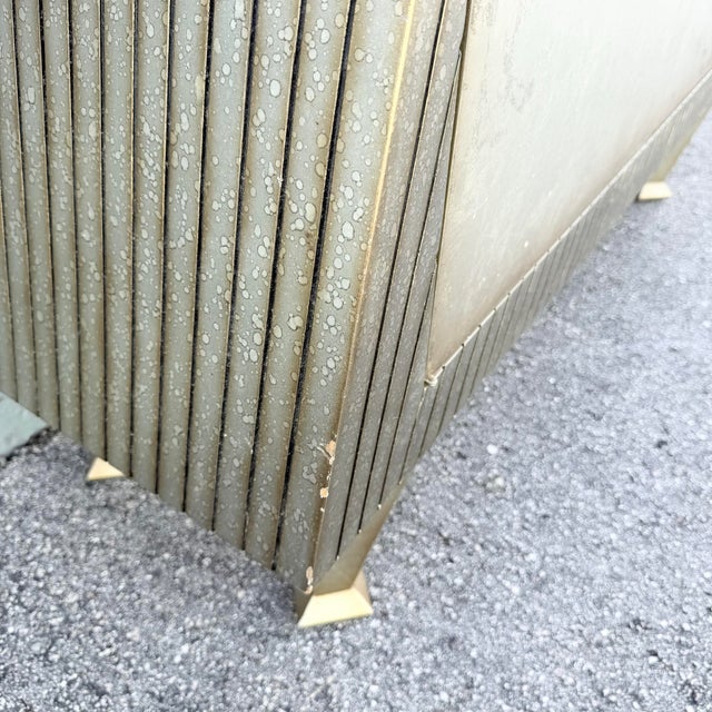 Vintage Memphis Style Sculpted Credenza With Mirror - 2 Pieces For Sale - Image 9 of 12
