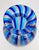 Murano Glass Vase with Blue and Light Blue Canes and Avventurine, 1980s For Sale - Image 4 of 12