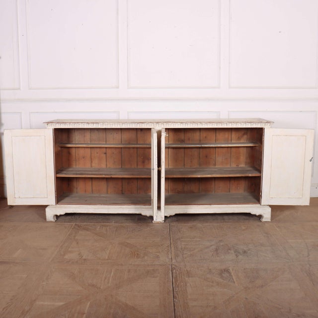 Wood Italian Painted Enfilade, 1840 For Sale - Image 7 of 12