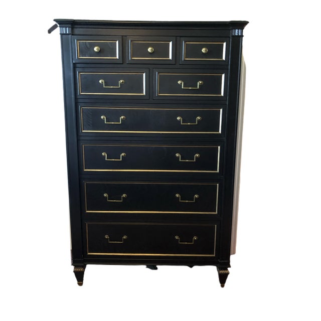 Ethan Allen Black with Gold Finish Armoires Chairish