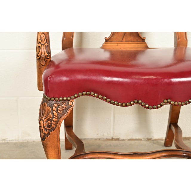 Berkey & Gay Antique Georgian Burled Walnut Dining Chairs, Set of Six For Sale - Image 10 of 16