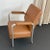Tan Mid-Century Machine-Age Brushed Aluminum Leather Armchair For Sale - Image 8 of 9