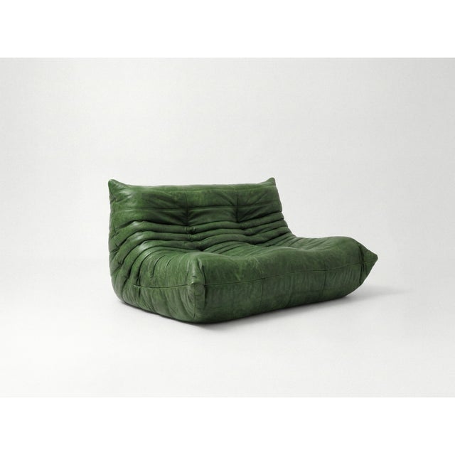 Animal Skin Togo Sofa Set by Michel Ducaroy for Ligne Roset, Set of 5 For Sale - Image 7 of 14