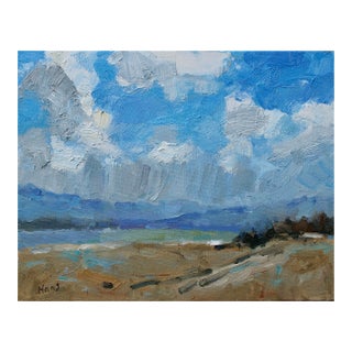 Desert Rain Abstract American Southwest Desert Landscape – Oil Painting For Sale