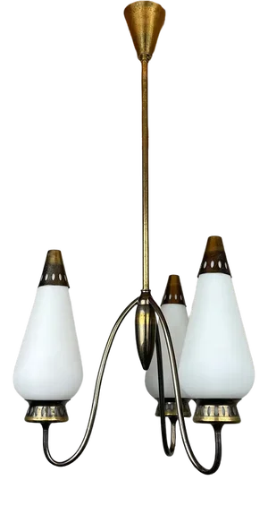 Vintage Brass Chandelier Italy 1960s