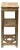 Vintage Patina Square Slim Wood Pedestal Display Stand Side Table For Sale