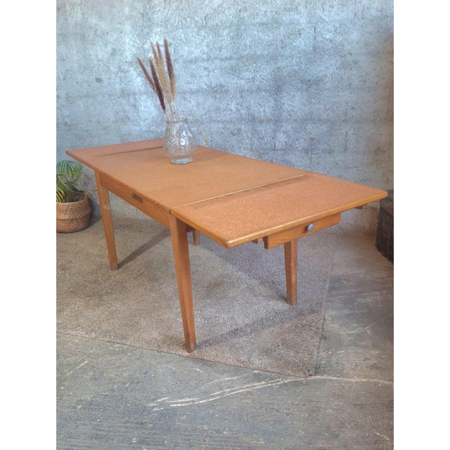 Dining Table with Sliding Extensions, 1950s For Sale - Image 12 of 12