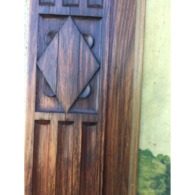 Green Oil Painting on Plywood, 1930s For Sale - Image 8 of 18