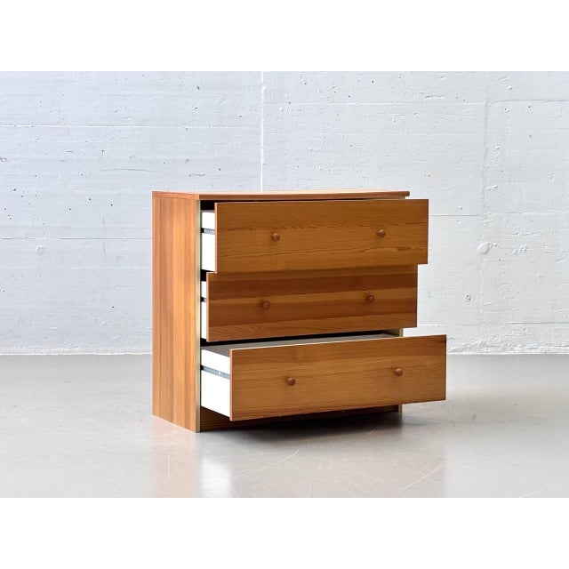 Wood Pine Chest of 3 Drawers, 1970s For Sale - Image 7 of 16