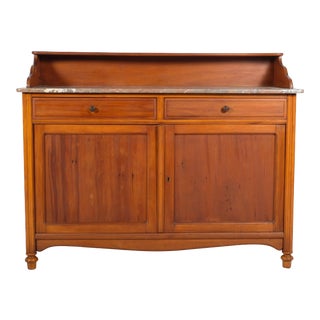 Late 19th-C. Maple and Gray Marble Top Chest For Sale