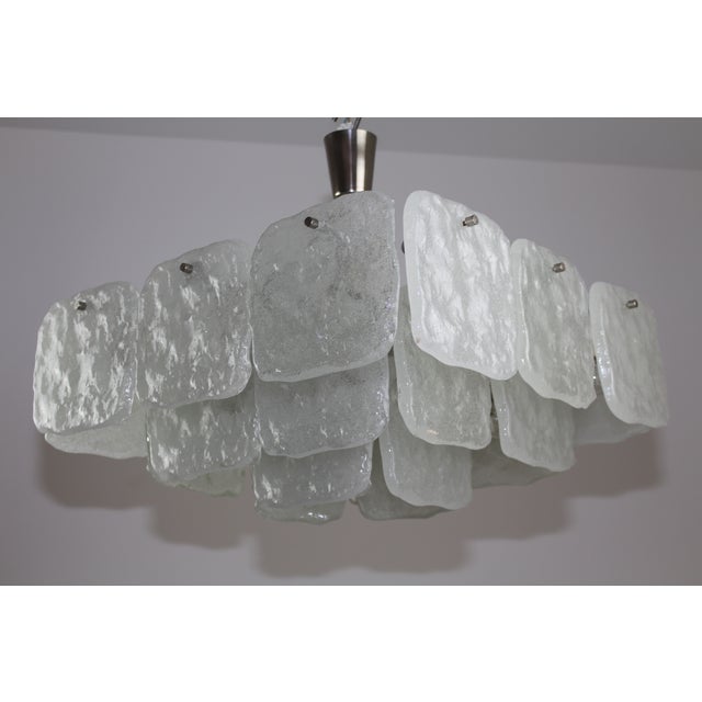 xxx-large chandelier from Kalmar, model "Karlstein", glass hanging: square glass plates of cast dispersion glass, 20...
