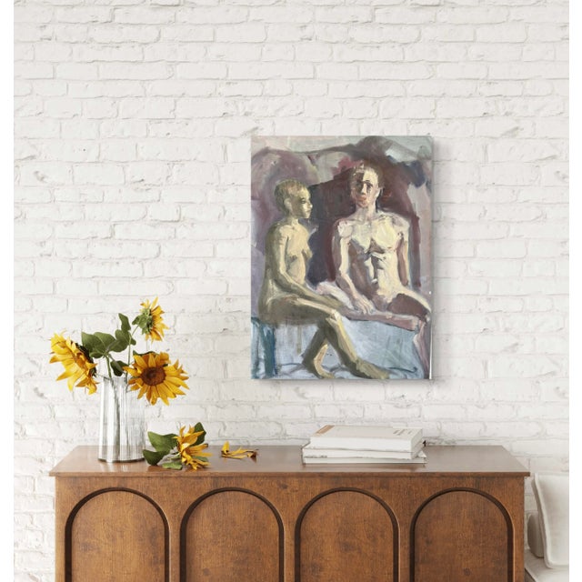 Mid Century Oil Painting on Canvas. For Sale In New York - Image 6 of 7