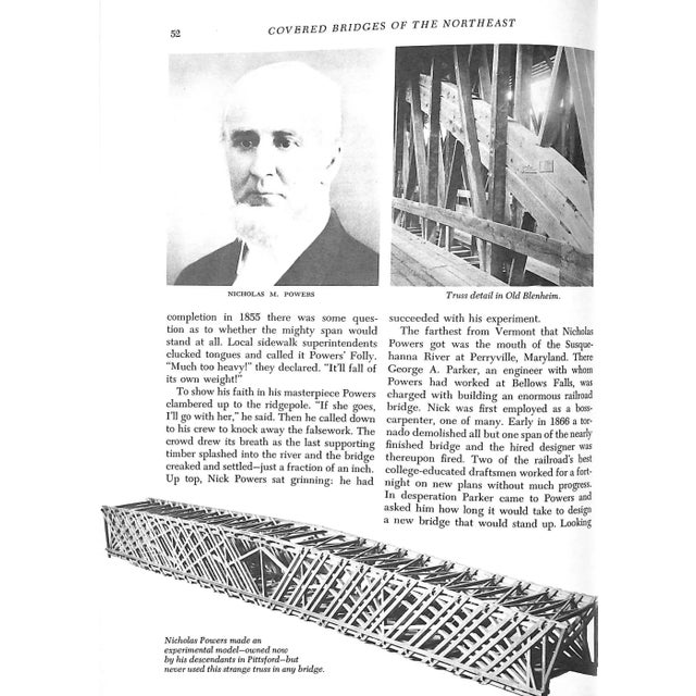 "Covered Bridges of the Northeast: The Complete Story in Words and Pictures" 1957 Allen, Richard Sanders For Sale In New York - Image 6 of 10