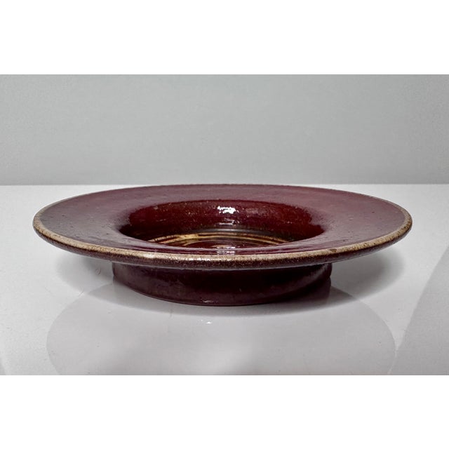 Studio Ceramic Art Flat Bowl from Helma Klett, Germany, 1960s For Sale - Image 6 of 11