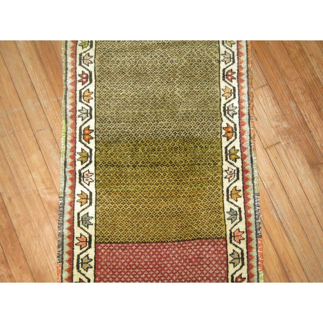 Early 20th Century Antique Zabihi Collection Turkish Narrow Runner dated 1912 - 2'2" x 11'2" For Sale - Image 5 of 11