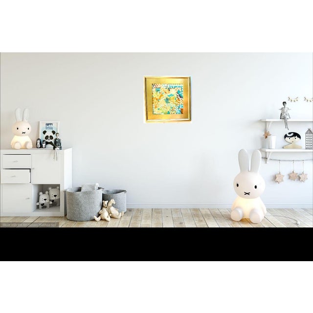 Martha Holden “Abstract Turquoise and Yellow" Contemporary Oil Painting For Sale In Los Angeles - Image 6 of 9