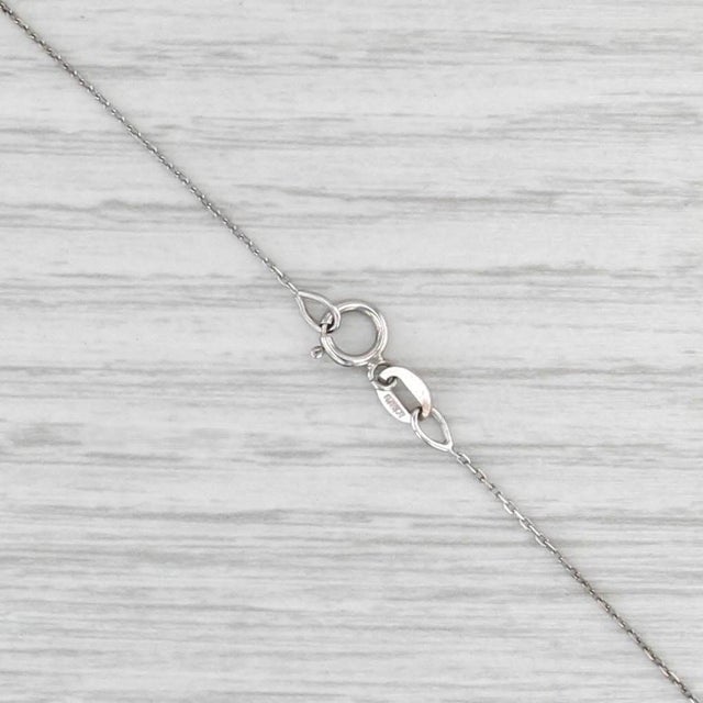 1.47ctw Amethyst Diamond Halo Pendant Necklace 18k White Gold 16.25" Cable Chain For Sale - Image 4 of 6