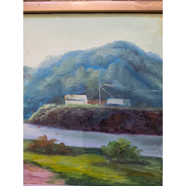 A pair of beautifully painted oil on canvas English pastoral scenes. Framed. Unsigned