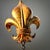 Vintage Gilt Metal Fleur De Lys Sconces Light Fixture – Hollywood Regency Salvador Italy For Sale - Image 12 of 14