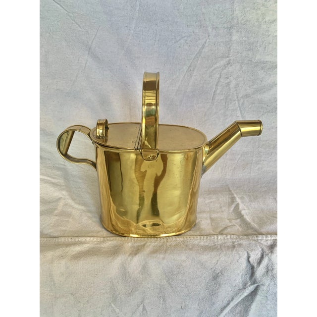 Metal Early 20th Century English Brass Garden Watering Can For Sale - Image 7 of 12