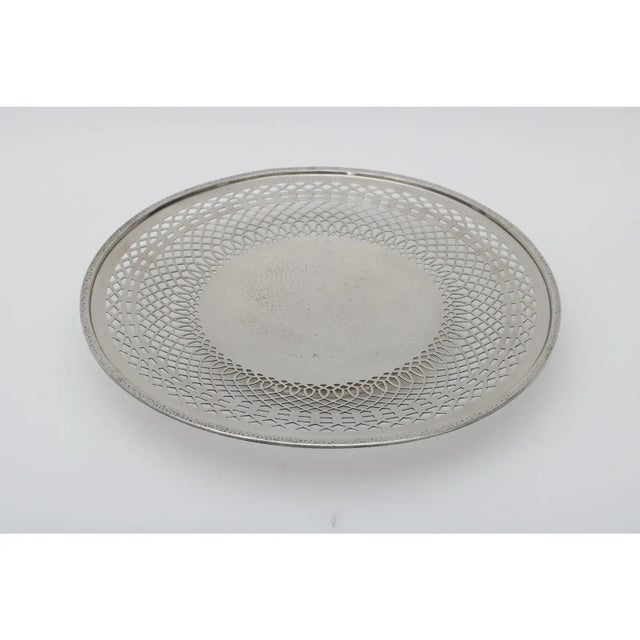 Art Deco 1920s Silver Plated Serving Dish Tray For Sale - Image 3 of 7